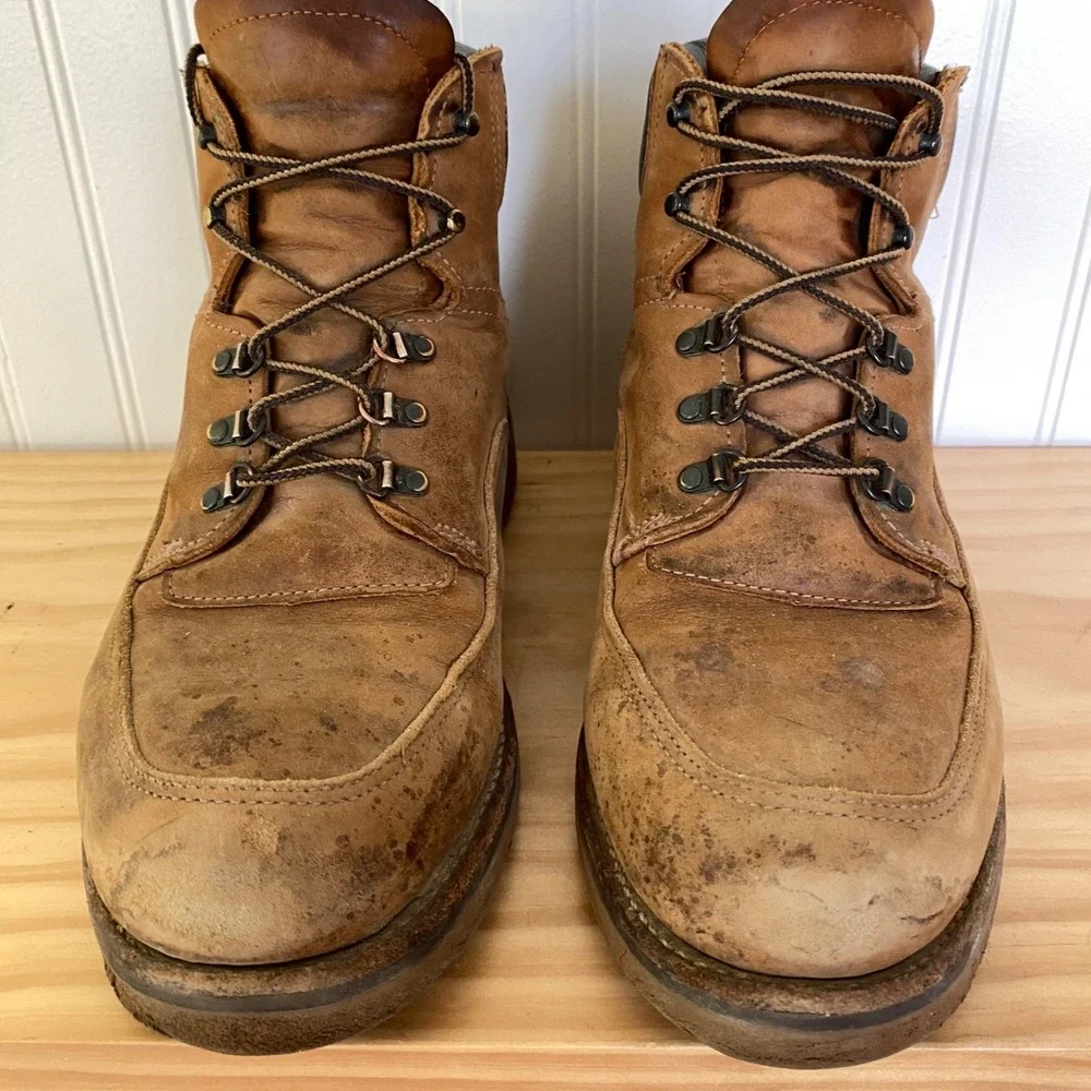 Red Wing Mens Leather Work Boots Size 10 Truwelt Chukka Brown Safety USA Made